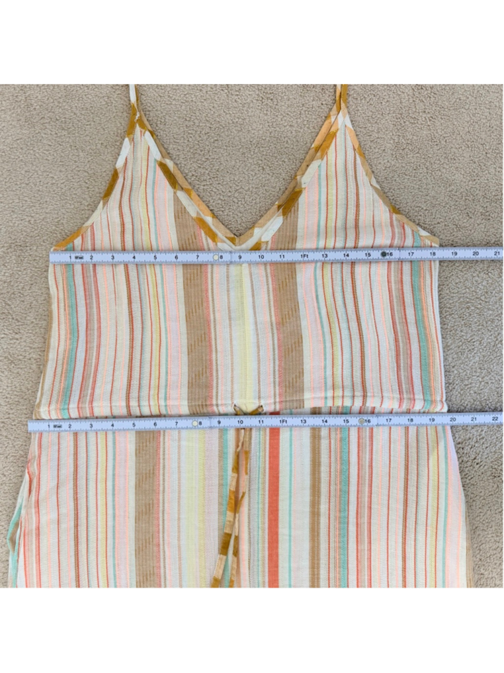 Ace & Jig Dunes Maxi Dress Striped Ray Cotton Women Large Resort Wear - Picture 14 of 14